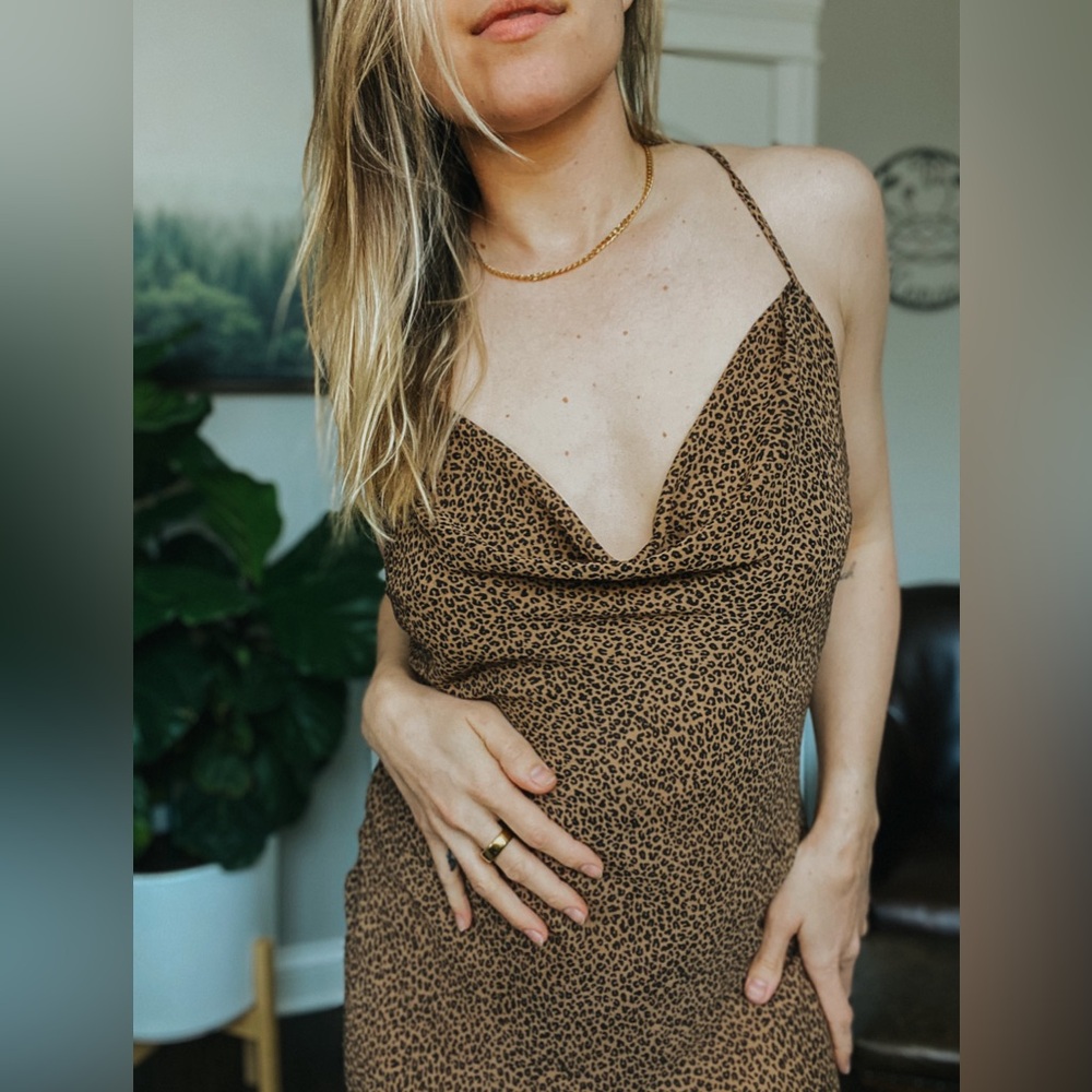 Cheetah Cow Neck Midi